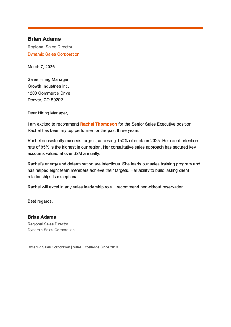 Orange accent recommendation